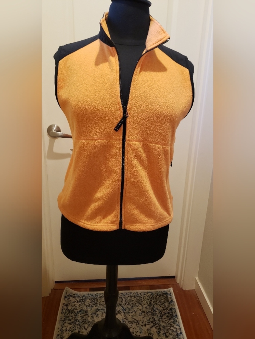ProSpirit Women's Sleeveless Fleece Vest - Golden Yellow W/ Black Yoke